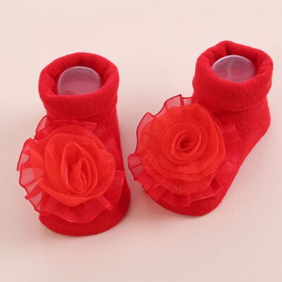 Baby Girls Pink Booties Red