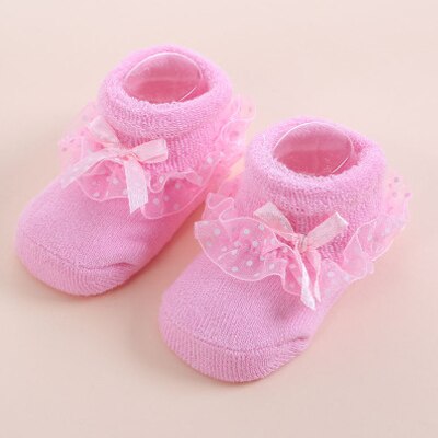 Baby Girls Pink Booties Plum