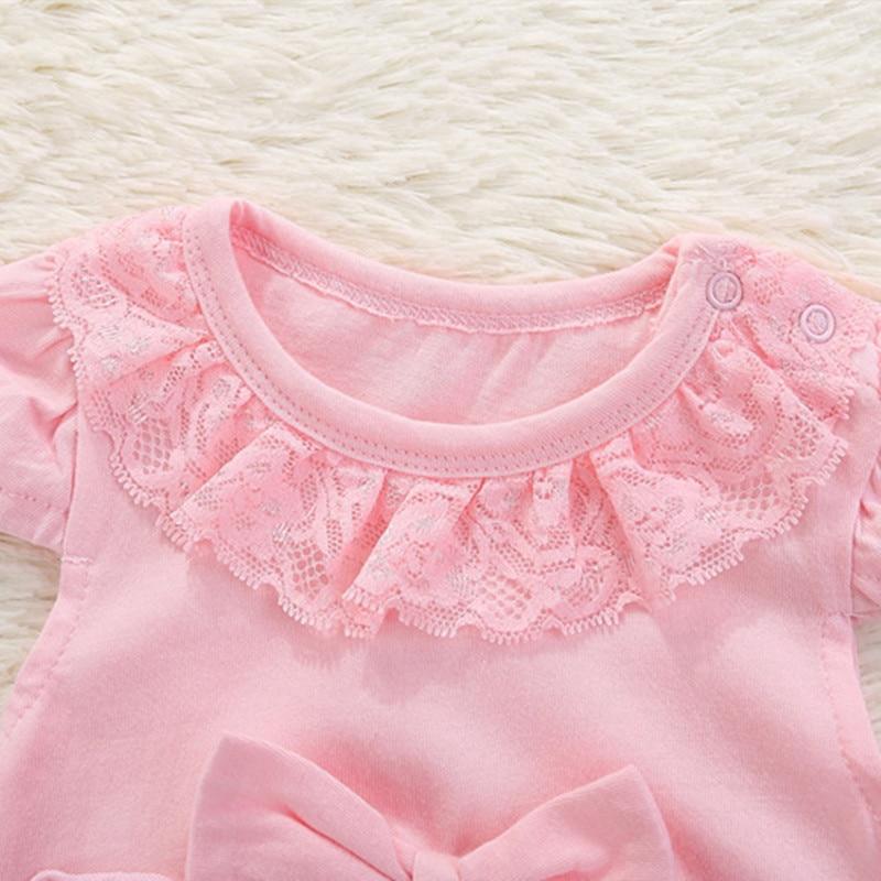 Baby Girl Pink Lace Romper Dress (Age Newborn-9m)