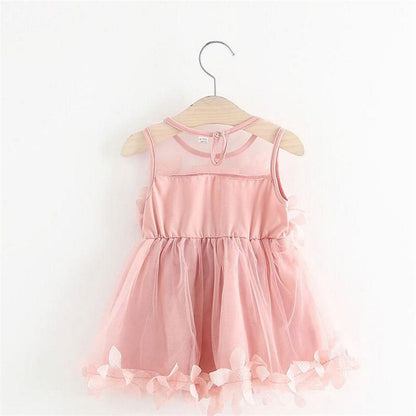 Baby Girls Pink Flower Dress (Age 6m-24m)