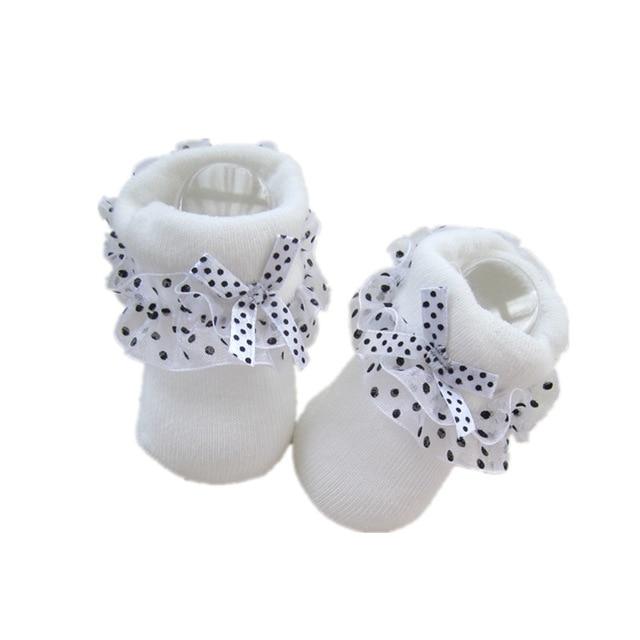 Baby Girls Ruffle Booties Socks (Age Newborn) White One Size