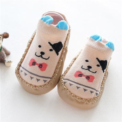 Baby Unisex Booties (Size Newborn-24m) Multi Beige Dog