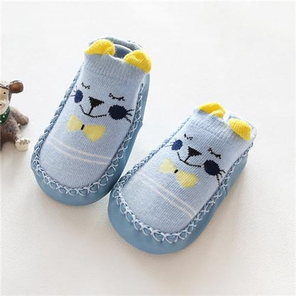 Baby Unisex Booties (Size Newborn-24m) Multi Blue Cat