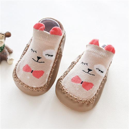 Baby Unisex Booties (Size Newborn-24m) Multi Coffee Bear