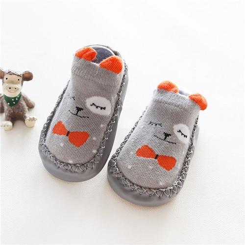 Baby Unisex Booties (Size Newborn-24m) Multi Grey Bear