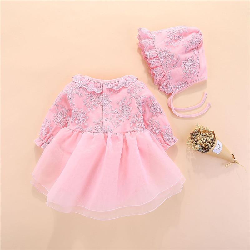 Baby Girl Pink Tulle Dress & Matching Hat (Age Newborn-12m)