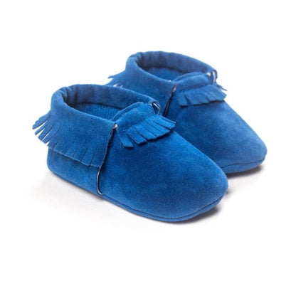 Baby Non-Slip Moccasin Shoes (Age Newborn - 18m) Blue