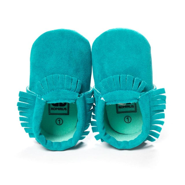 Baby Non-Slip Moccasin Shoes (Age Newborn - 18m) Green