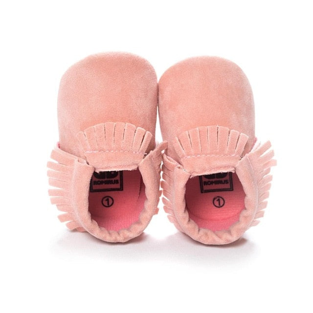 Baby Non-Slip Moccasin Shoes (Age Newborn - 18m) Pink