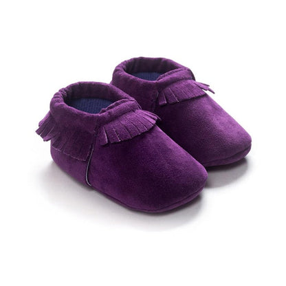 Baby Non-Slip Moccasin Shoes (Age Newborn - 18m) Purple