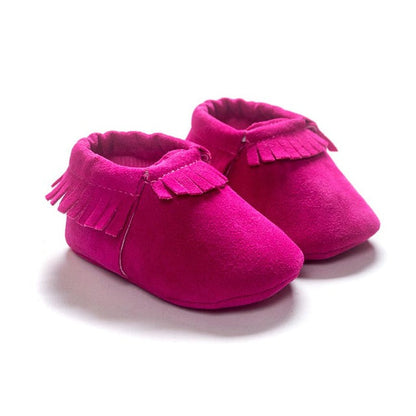 Baby Non-Slip Moccasin Shoes (Age Newborn - 18m) Fuchsia