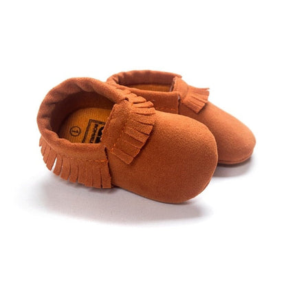 Baby Non-Slip Moccasin Shoes (Age Newborn - 18m) Orange