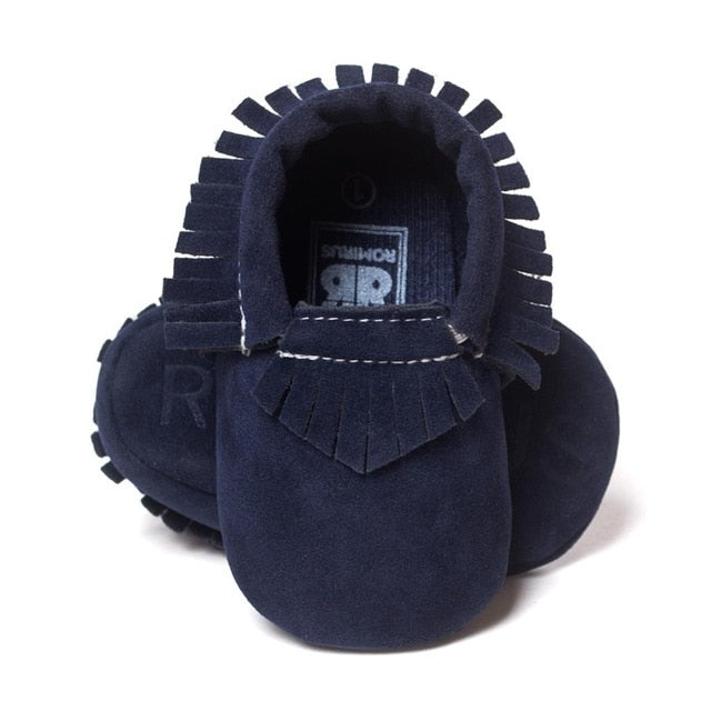 Baby Non-Slip Moccasin Shoes (Age Newborn - 18m) Navy