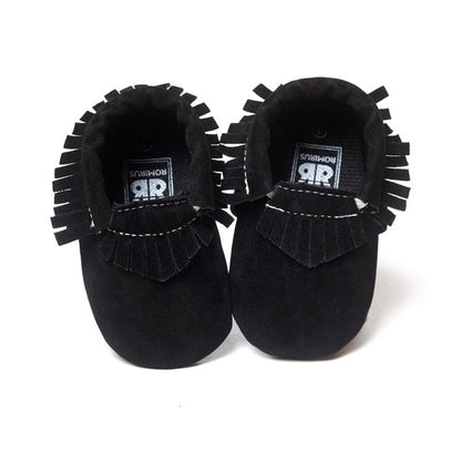 Baby Non-Slip Moccasin Shoes (Age Newborn - 18m) Black