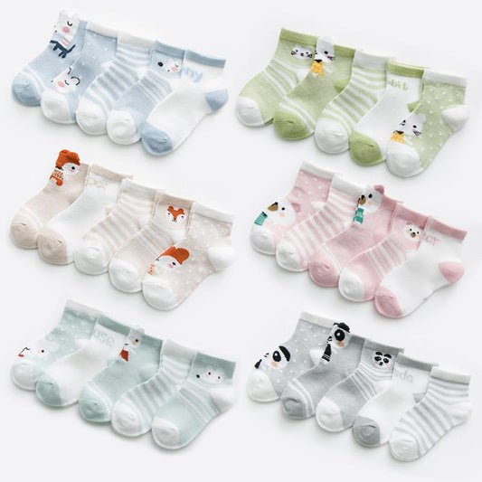 5 Pack Baby Cotton Socks