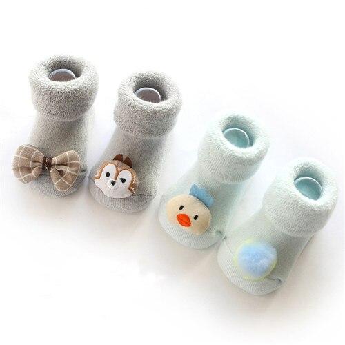 Baby Newborn Unisex 2 Pack Cotton Booties Sky Blue One Size